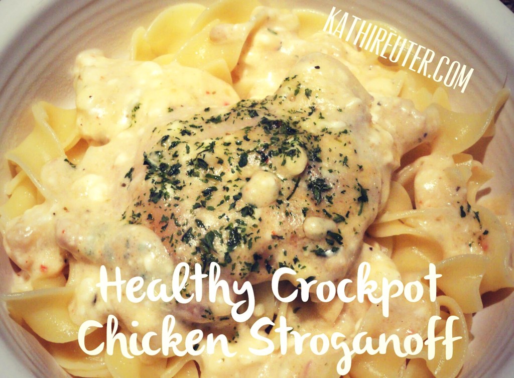 Healthy Crockpot Chicken Stroganoff