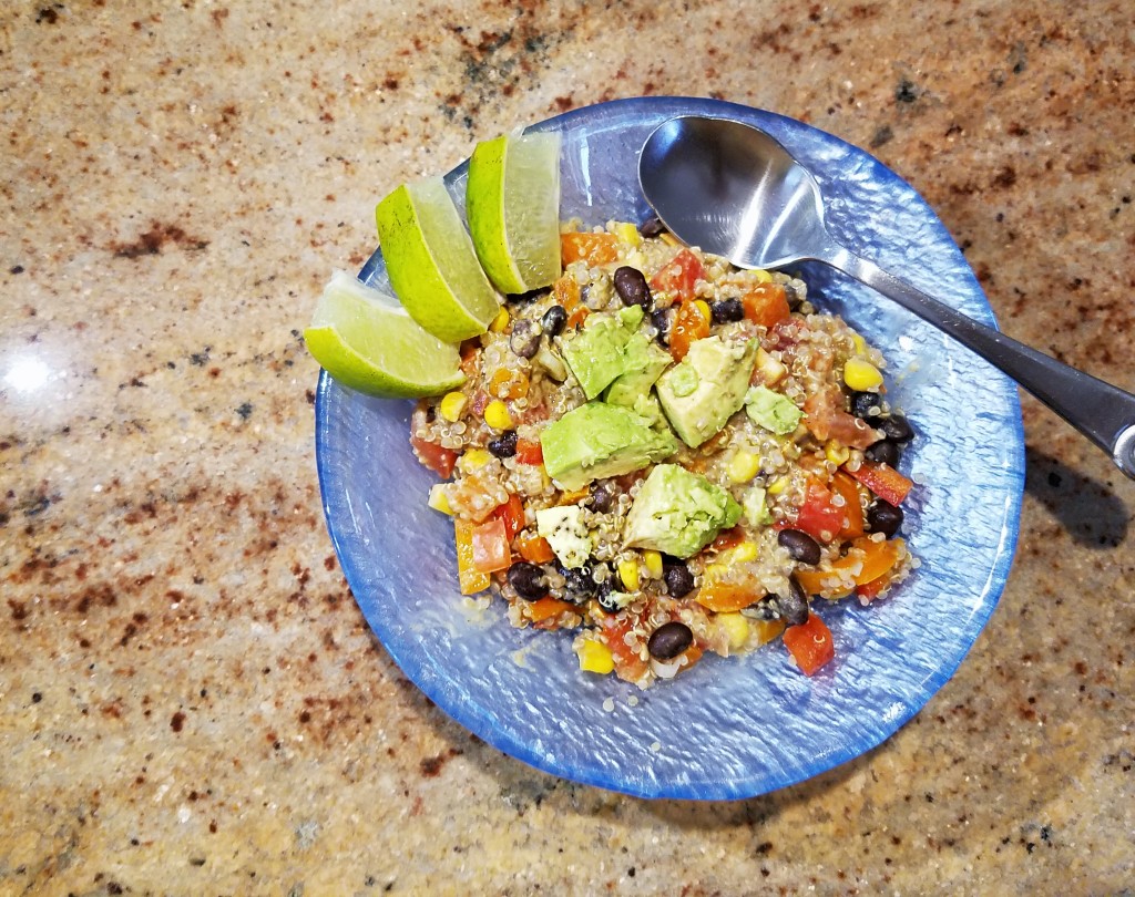 Quinoa with Avocado and Hummus Dressing