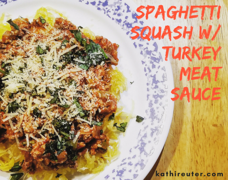 Spaghetti Squash with Turkey Meat Sauce Clean Eating Recipe