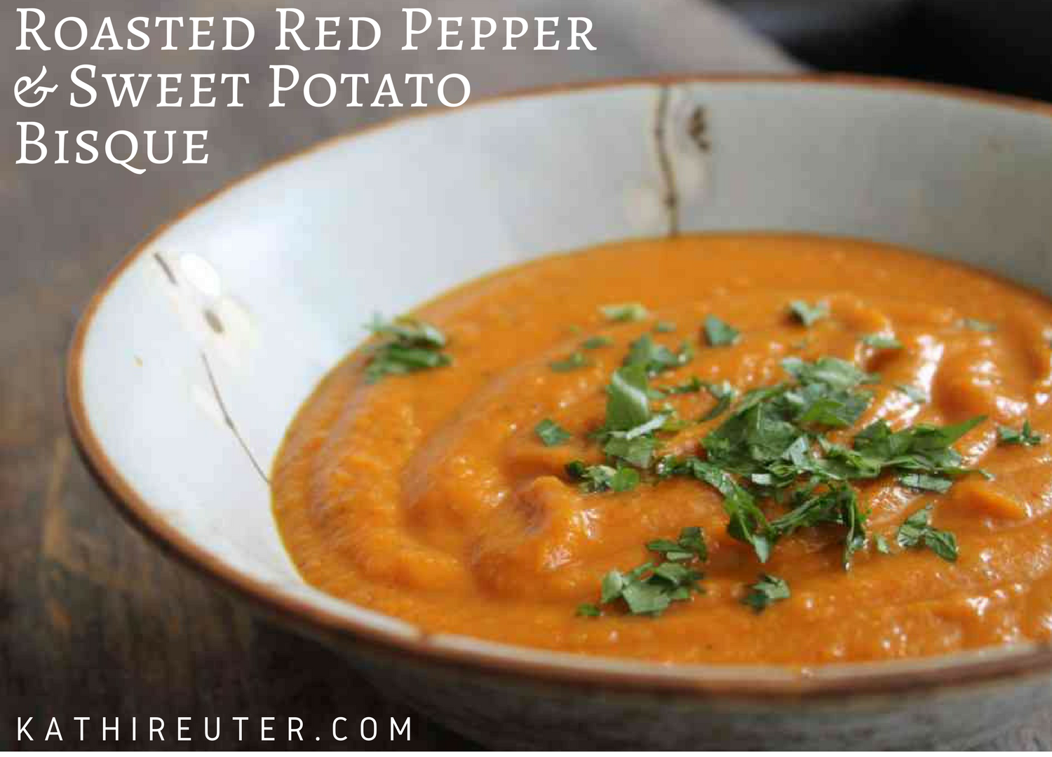 Roasted Red Pepper & Sweet Potato Bisque